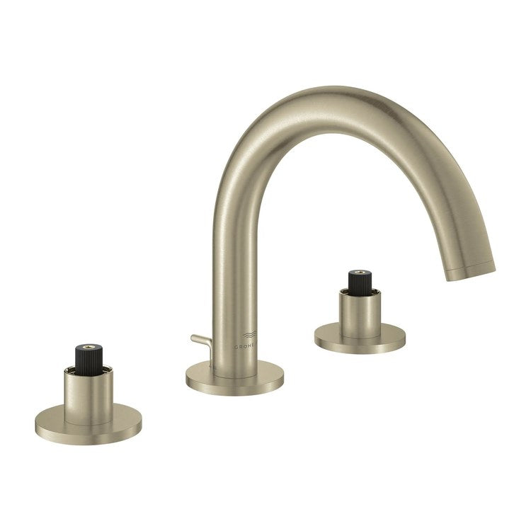 Lavatory Faucet Atrio Widespread Less Handle Brushed Nickel Infinity 1.2 Gallons per Minute