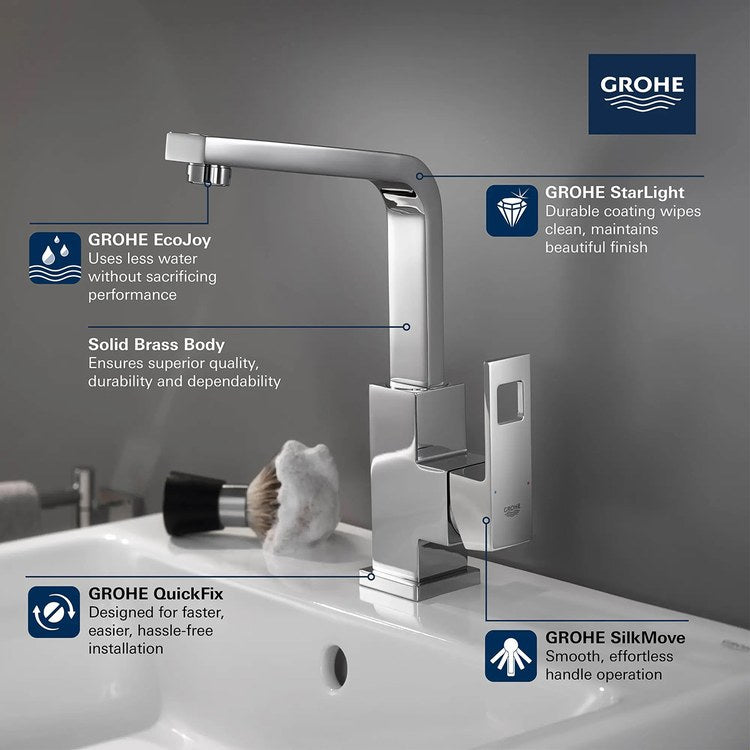Lavatory Faucet Eurocube Large Hard Graphite 1.2 Gallons per Minute - Image 3