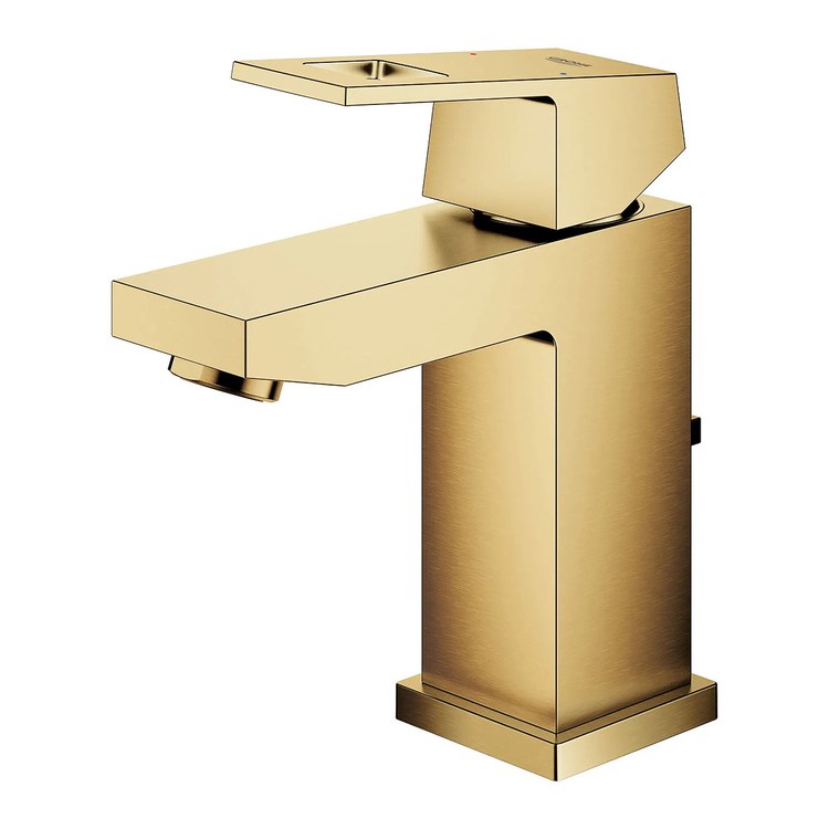 Lavatory Faucet Eurocube Small 1 Lever ADA Watersense Brushed Cool Sunrise 1.2 Gallons per Minute - Image 3