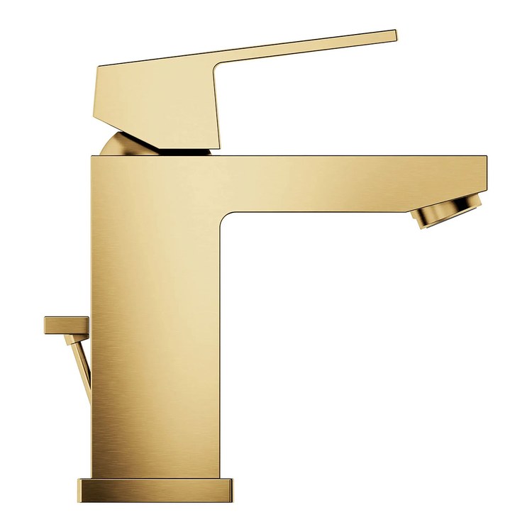 Lavatory Faucet Eurocube Small 1 Lever ADA Watersense Brushed Cool Sunrise 1.2 Gallons per Minute - Image 1