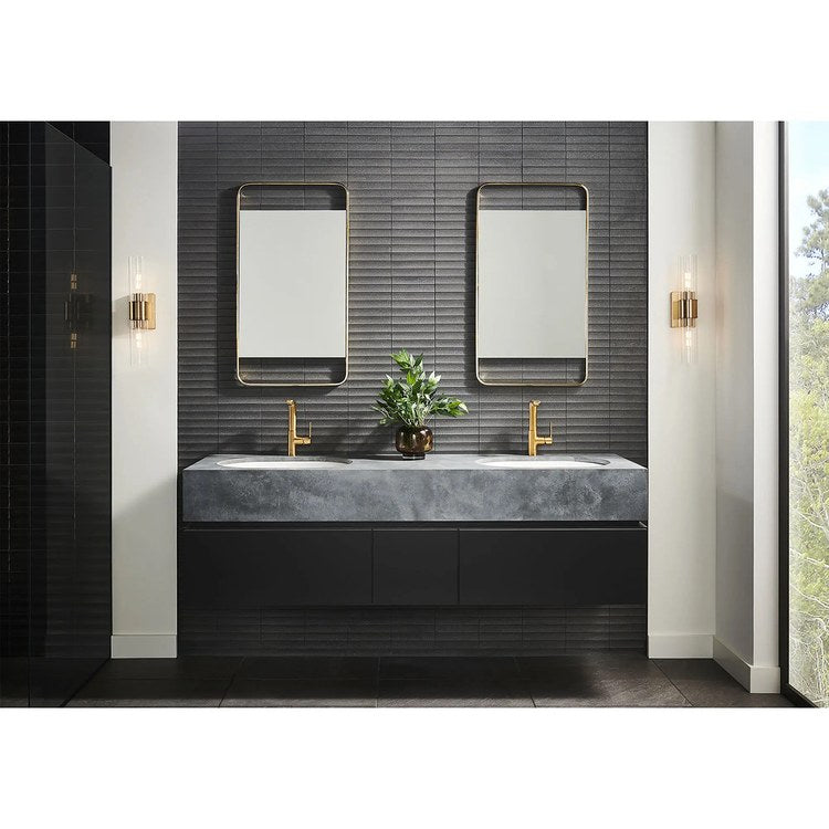 Lavatory Faucet Lineare Large Brushed Cool Sunrise 1.2 Gallons per Minute - Image 2