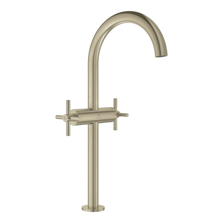 Lavatory Faucet Atrio Extra Large 2 Cross WaterSense Brushed Nickel Infinity 1.2 Gallons per Minute 1 Hole