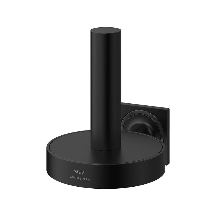 Toilet Paper Holder Allure Reserve Matte Black Metal Wall Mount - Image 3