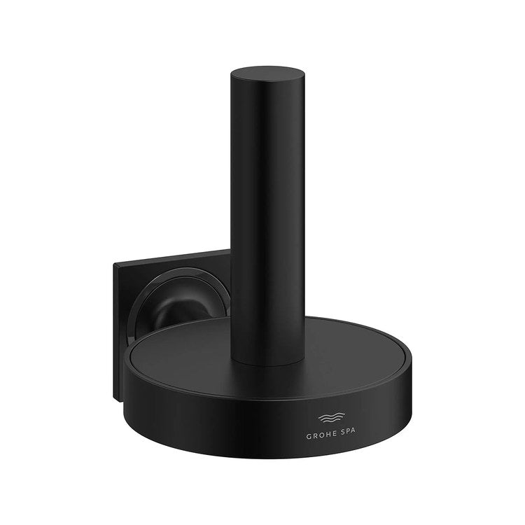 Toilet Paper Holder Allure Reserve Matte Black Metal Wall Mount - Image 1