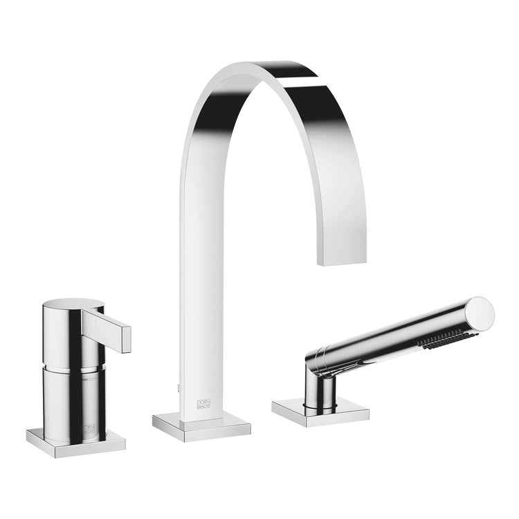 Tub Filler MEM Mixer for Deck Mount with Handshower 1 Lever Chrome - Image 1