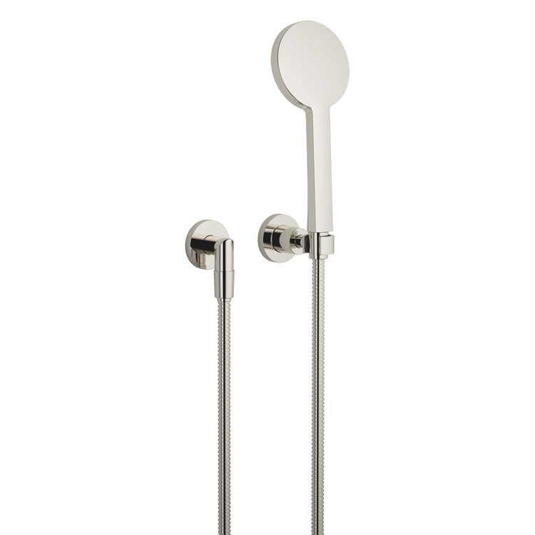 Handshower Set TARA with Individual Flanges Platinum Compact Rain 1.8 Gallons per Minute - Image 1