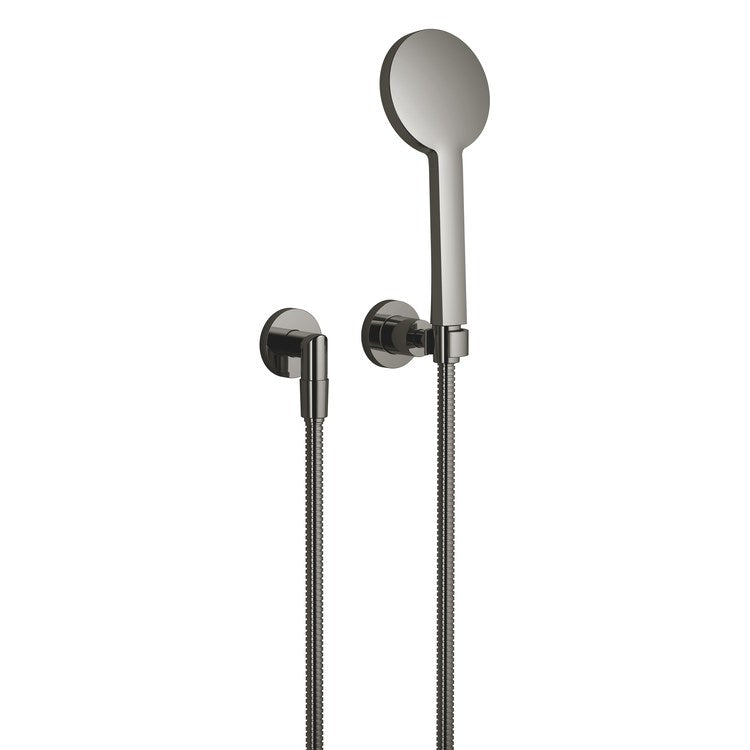 Handshower Set TARA with Individual Flanges Dark Chrome Compact Rain 1.8 Gallons per Minute - Image 1