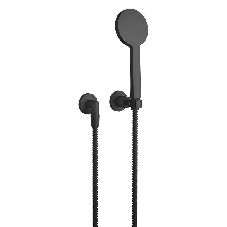 Handshower Set TARA with Individual Flanges Matte Black Compact Rain 1.8 Gallons per Minute - Image 1