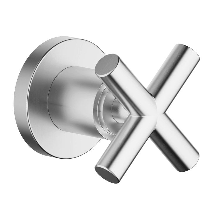 Volume Control Trim TARA Wall Mount 1 Cross Brushed Chrome ADA - Image 1