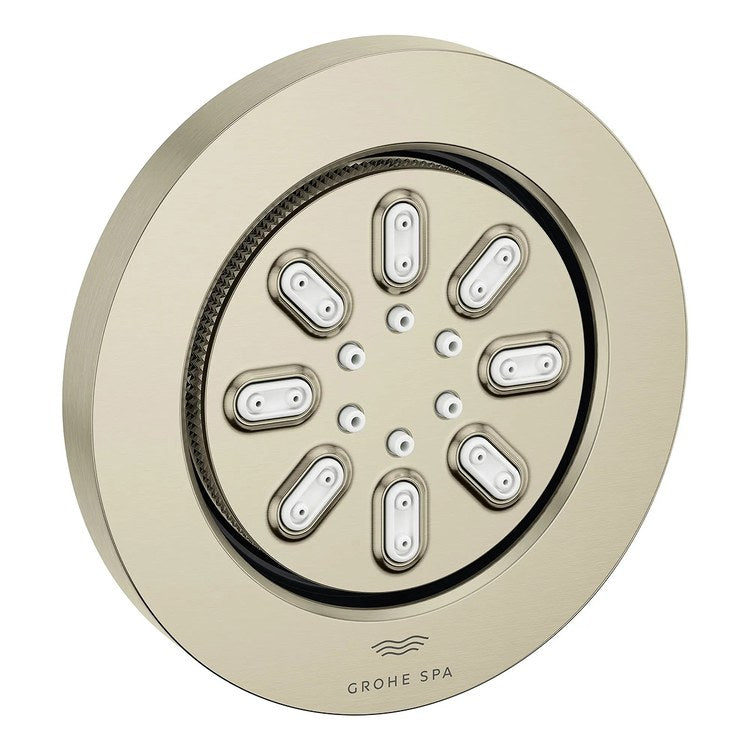 Body Spray Aqua Brushed Nickel Infinity Rainshower Round 2 Function 0.9 Gallons per Minute 1/2 Inch NPT