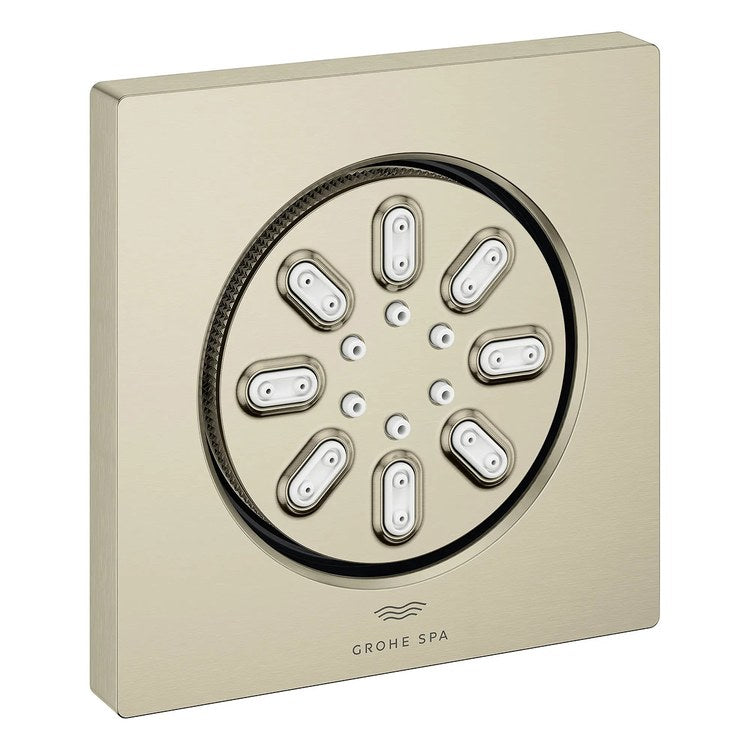 Body Spray Brushed Nickel Infinity Rainshower Square 2 Function 0.9 Gallons per Minute 1/2 Inch NPT