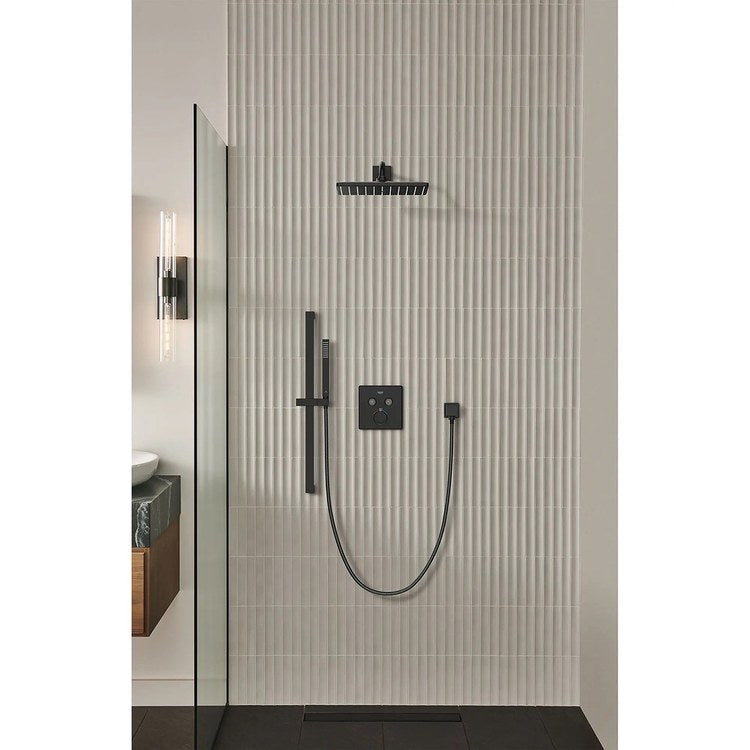 Slide Bar Euphoria Cube Shower 24 Inch Matte Black Metal Wall Mount - Image 3