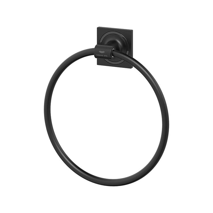 Towel Ring Allure 8 Inch Matte Black Metal 1-7/8 Inch - Image 2