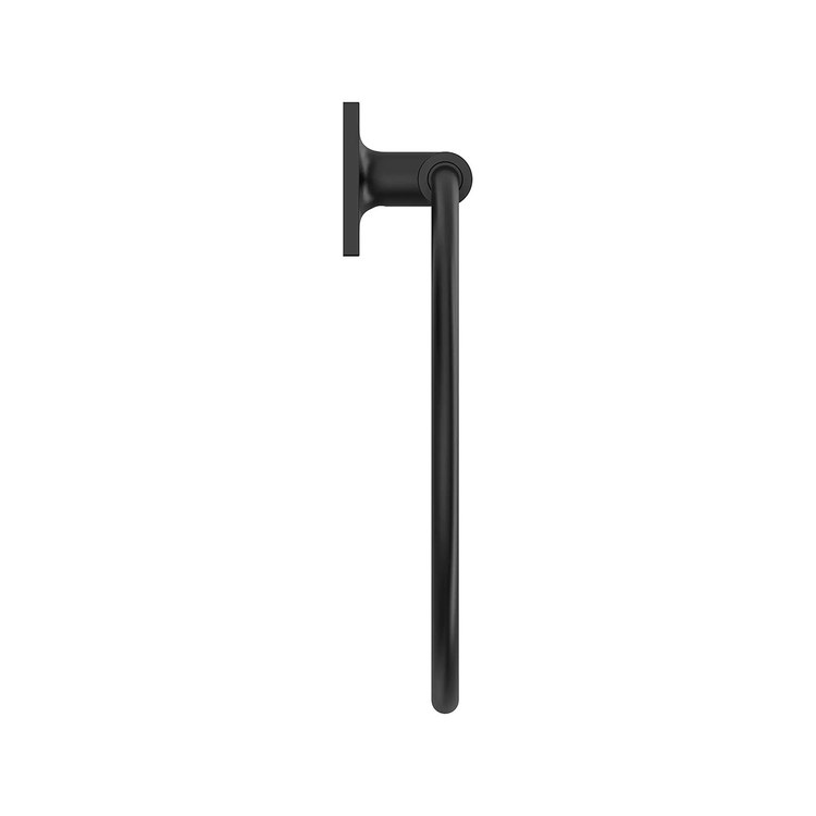 Towel Ring Allure 8 Inch Matte Black Metal 1-7/8 Inch - Image 3