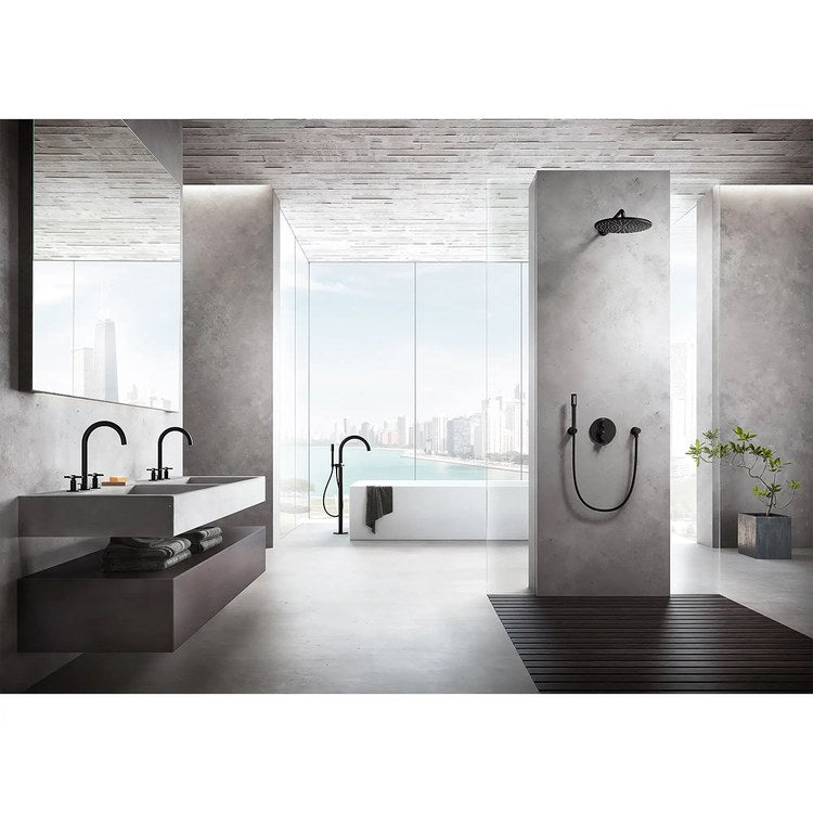 Thermostatic Valve Trim Atrio 1 Function 2 Lever Matte Black - Image 2