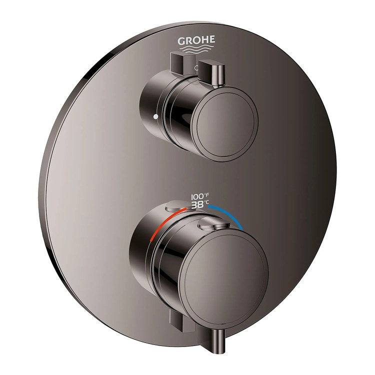 Thermostatic Valve Trim Grohtherm 2 Function 2 Lever Hard Graphite WaterSense ADA - Image 2