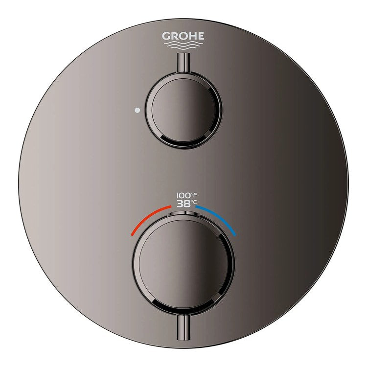 Thermostatic Valve Trim Grohtherm 1 Function 2 Lever Hard Graphite WaterSense ADA - Image 2