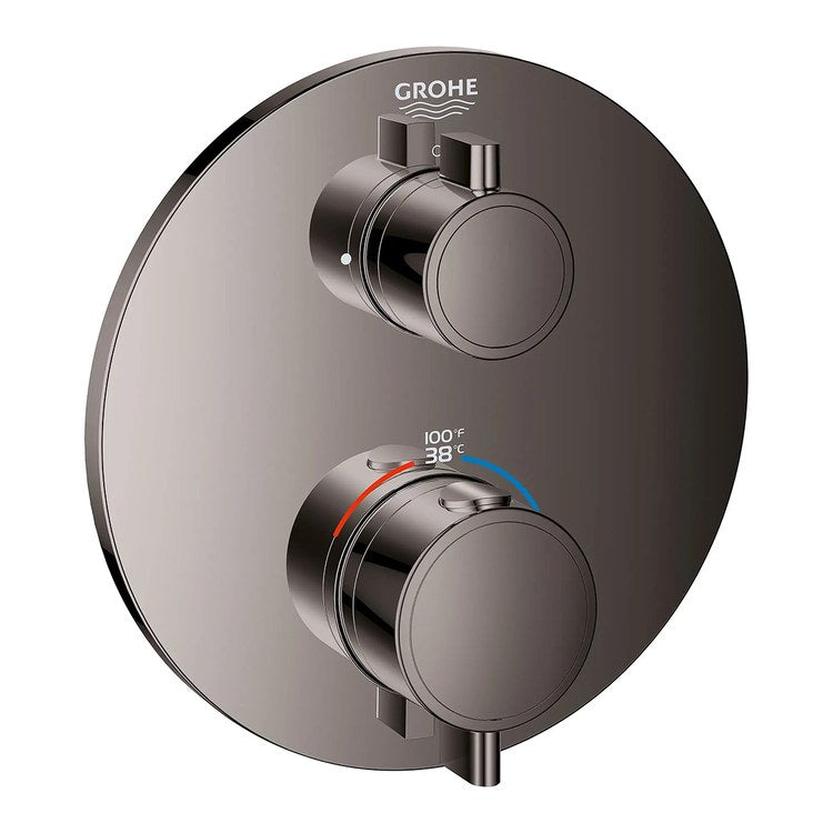Thermostatic Valve Trim Grohtherm 1 Function 2 Lever Hard Graphite WaterSense ADA - Image 3