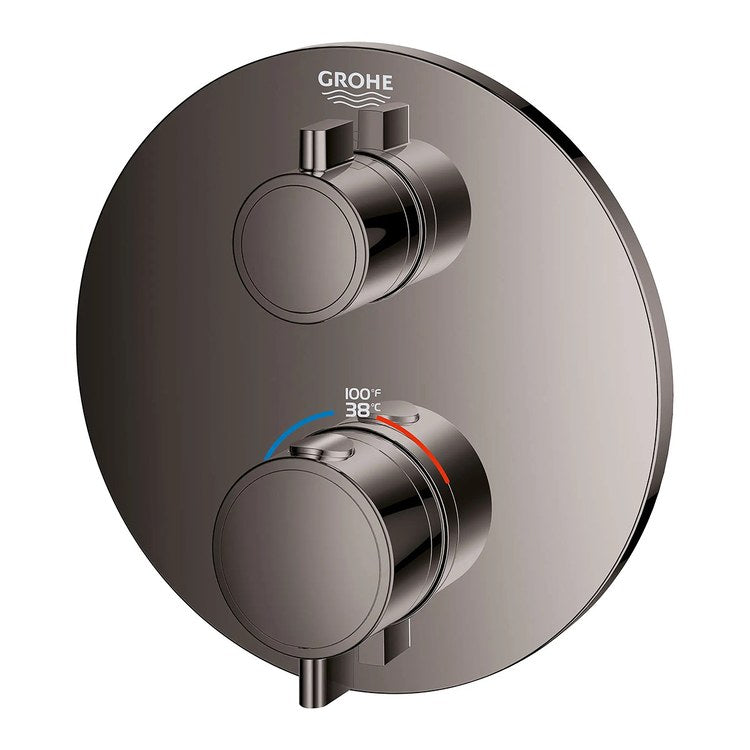 Thermostatic Valve Trim Grohtherm 1 Function 2 Lever Hard Graphite WaterSense ADA - Image 1