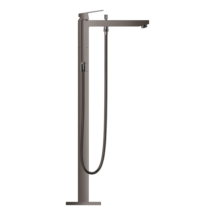 Tub Filler Eurocube Freestanding with Handshower 1 Lever ADA Hard Graphite - Image 2
