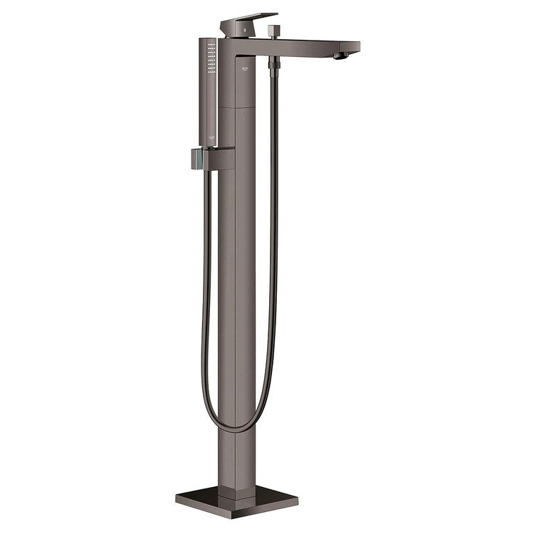 Tub Filler Eurocube Freestanding with Handshower 1 Lever ADA Hard Graphite - Image 1