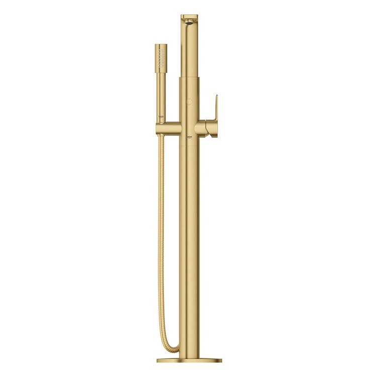 Tub Filler Lineare Freestanding with Handshower 1 Lever ADA Brushed Cool Sunrise - Image 2