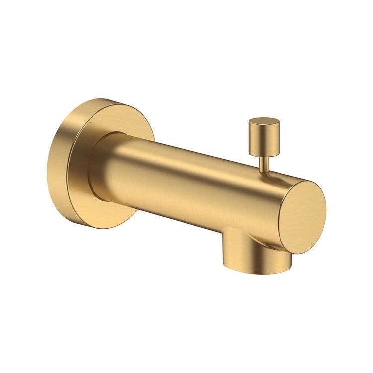 Tub Spout Concetto with Diverter Brushed Cool Sunrise 4-11/16 Inch Metal 1/2 Inch