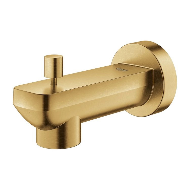 Tub Spout Lineare with Diverter Brushed Cool Sunrise 4-7/16 Inch Metal - Image 1