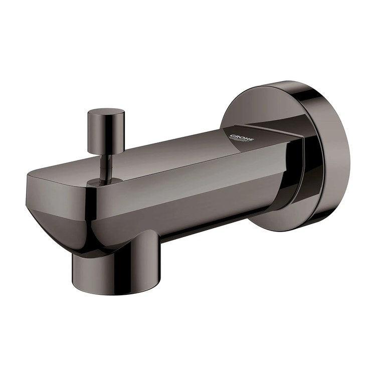 Tub Spout Lineare with Diverter Hard Graphite 4-7/16 Inch Metal - Image 1
