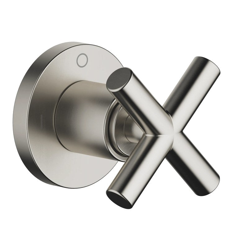 Diverter TARA Wall Mount 2 Way with Shut-Off Function Brushed Platinum 1 Hole 1 Cross - Image 1