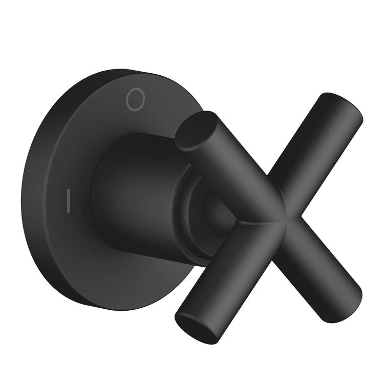 Diverter TARA Wall Mount 2 Way with Shut-Off Function Matte Black 1 Hole 1 Cross - Image 1