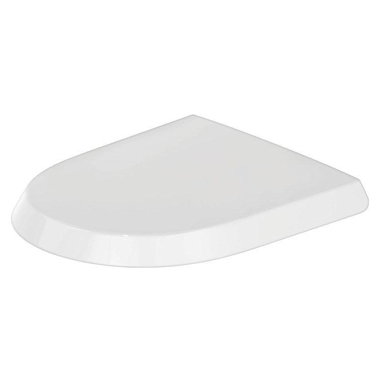 Toilet Seat Qatego Elongated Closed Front Slow Close Plastic White High Gloss