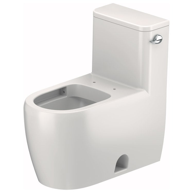 Toilet Qatego 1 Piece Rimless White High Gloss Elongated WaterSense
