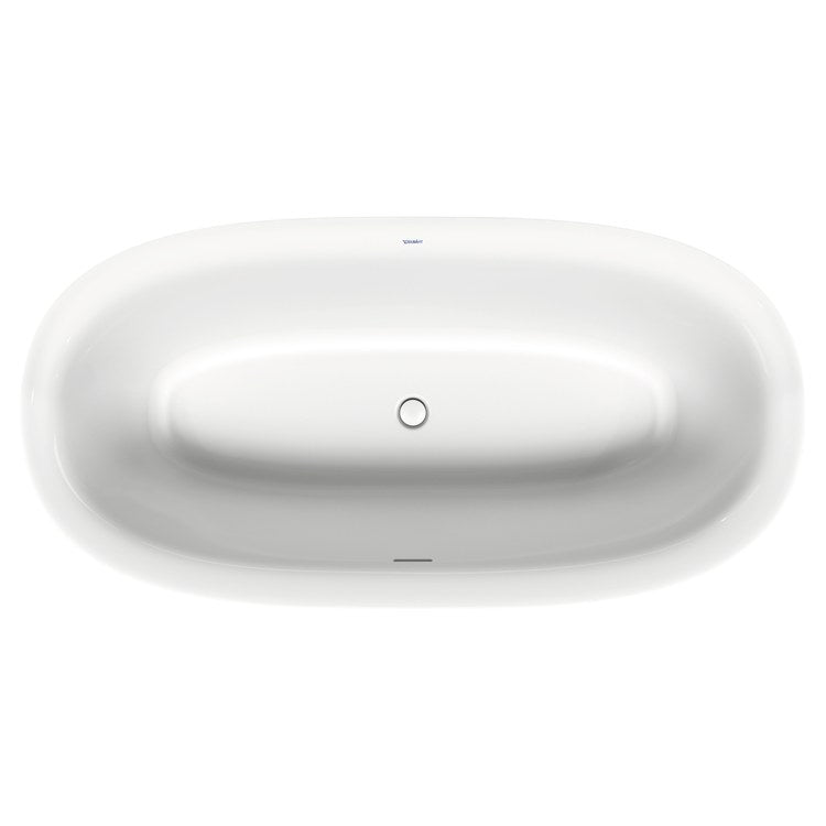 Freestanding Tub White Tulip 71 Inch with Waste and Overflow White Center Oval - Image 1