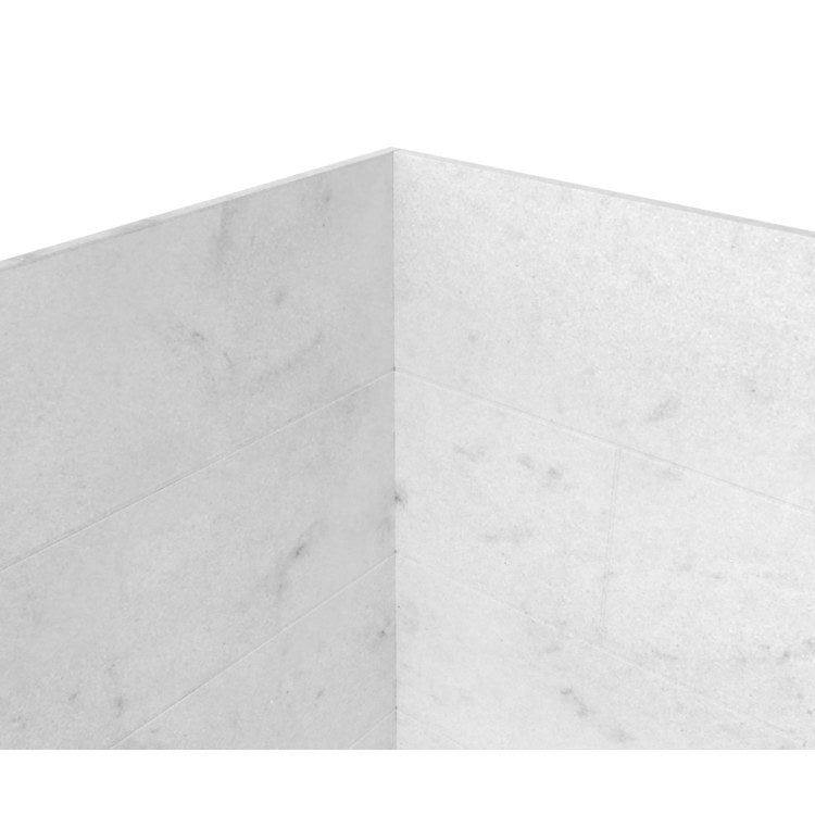 Shower Wall Kit 3 Piece Modern Subway Tile 84 x 36 and 84 x 62 Inch Carrara Swanstone - Image 3