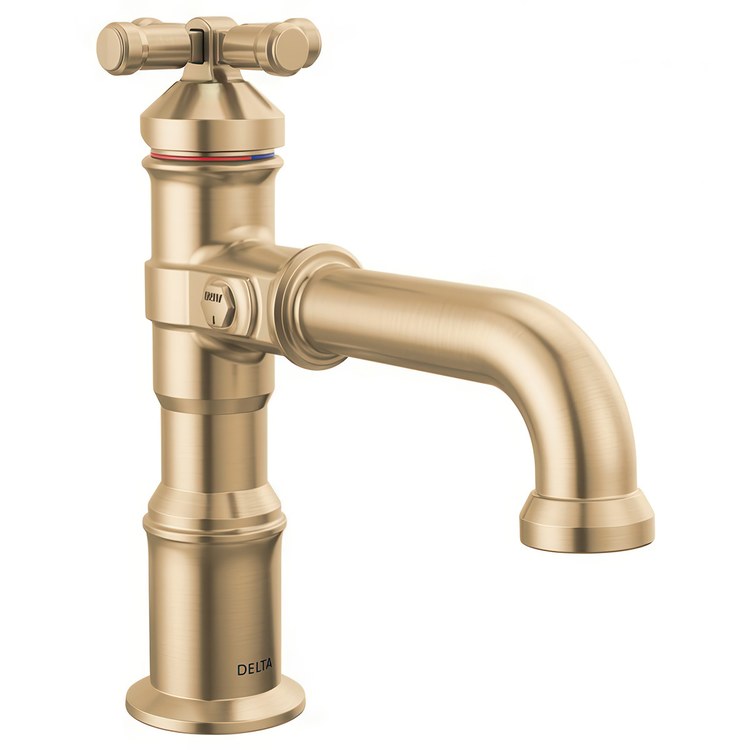 Lavatory Faucet Broderick 1 Cross ADA WaterSense Lumicoat Champagne Bronze 1.2 Gallons per Minute Pop-Up 1 Hole - Image 1