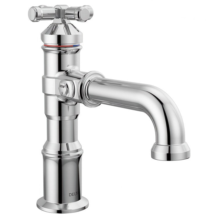 Lavatory Faucet Broderick 1 Cross ADA WaterSense Lumicoat Polished Chrome 1.2 Gallons per Minute Pop-Up 1 Hole
