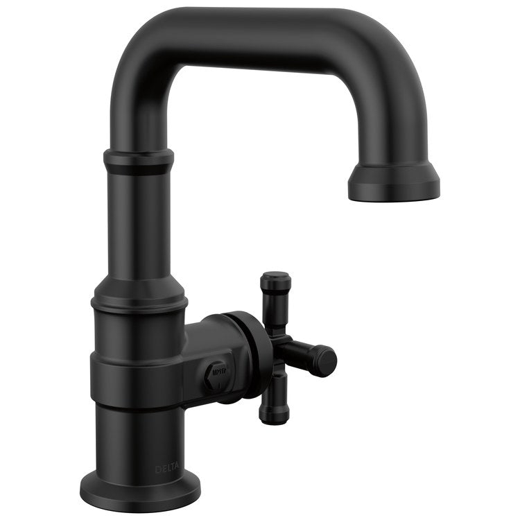 Lavatory Faucet Broderick 1 Cross WaterSense Matte Black 1.2 Gallons per Minute Deck Pop-Up 1 Hole - Image 1