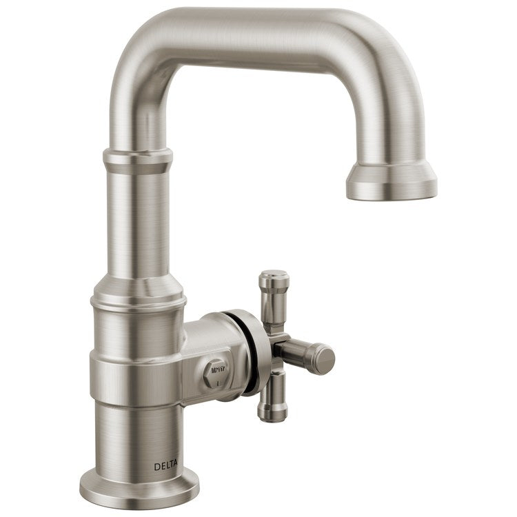 Lavatory Faucet Broderick 1 Cross WaterSense Lumicoat Stainless 1.2 Gallons per Minute Deck Pop-Up 1 Hole - Image 1