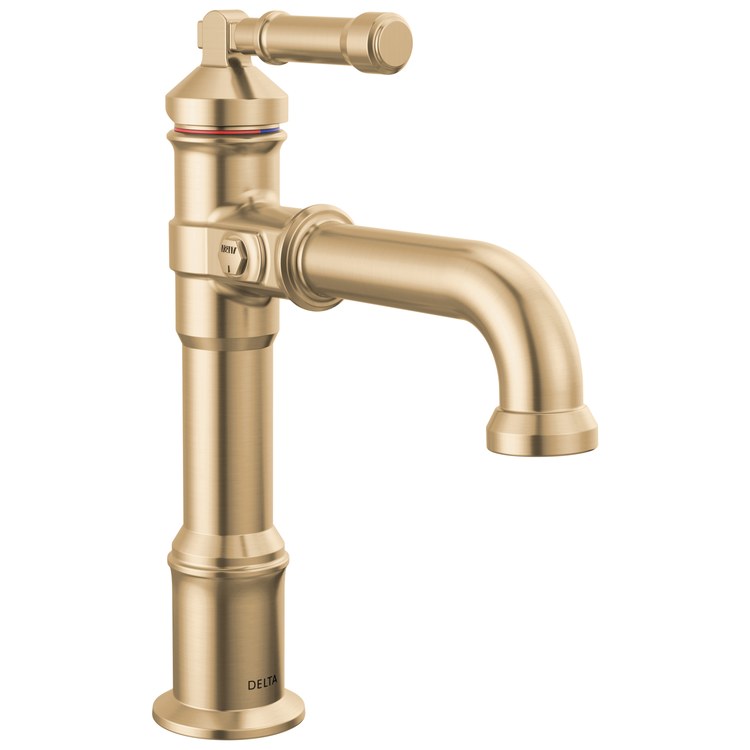 Lavatory Faucet Broderick 1 Lever ADA WaterSense Lumicoat Champagne Bronze 1.2 Gallons per Minute Less Drain 1 Hole - Image 1