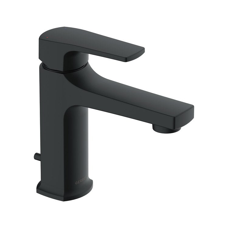 Lavatory Faucet Tribune 1 Lever ADA WaterSense CEC Satin Black 1.2 Gallons per Minute 50/50 Pop-Up 1 Hole