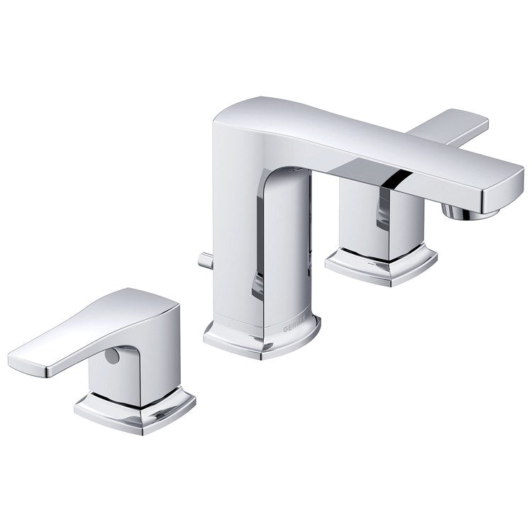 Lavatory Faucet Tribune Widespread 2 Lever ADA WaterSense CEC Chrome 1.2 Gallons per Minute 50/50 Pop-Up 3 Hole - Image 2