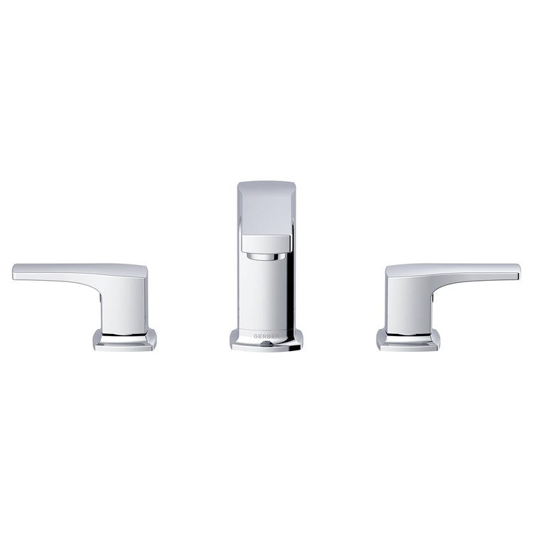 Lavatory Faucet Tribune Widespread 2 Lever ADA WaterSense CEC Chrome 1.2 Gallons per Minute 50/50 Pop-Up 3 Hole - Image 3