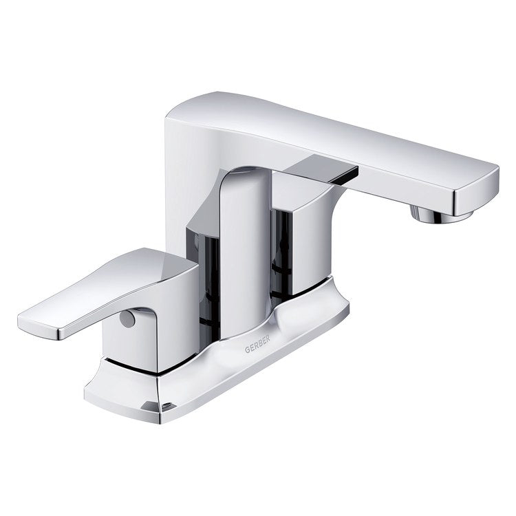 Lavatory Faucet Tribune Centerset 4 Inch Spread 2 Lever ADA WaterSense CEC Brushed Nickel 1.2 Gallons per Minute 50/50 Pop-Up 3 Hole - Image 2