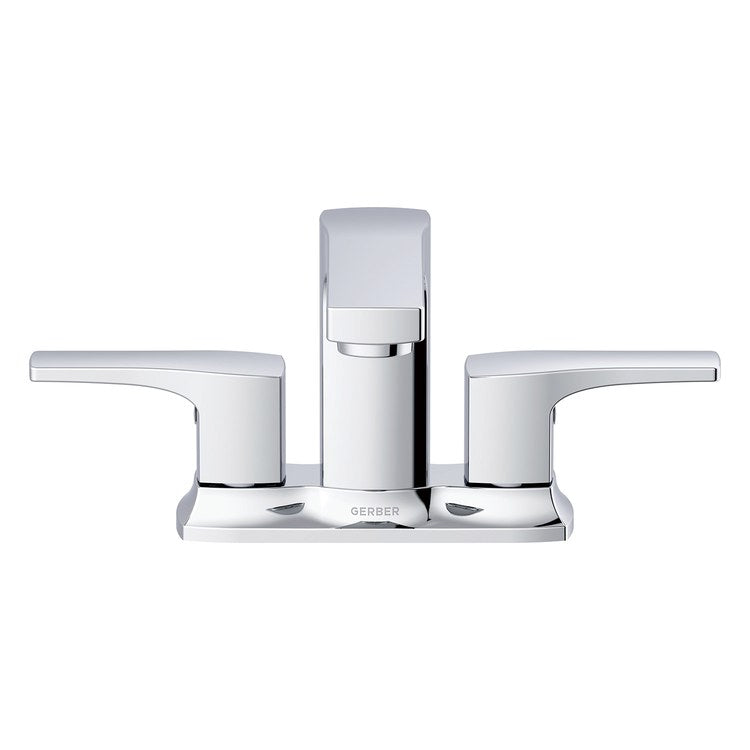 Lavatory Faucet Tribune Centerset 4 Inch Spread 2 Lever ADA WaterSense CEC Brushed Nickel 1.2 Gallons per Minute 50/50 Pop-Up 3 Hole - Image 3