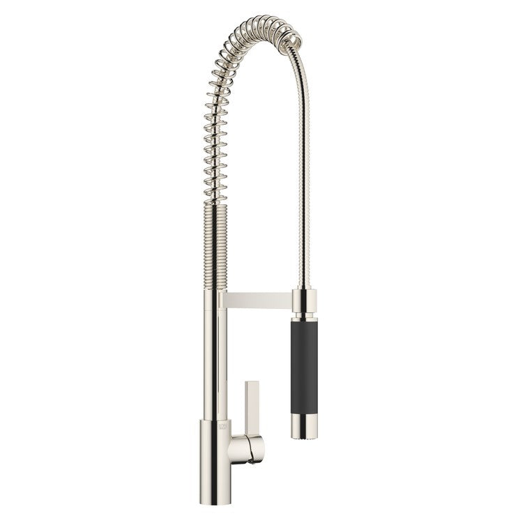 Kitchen Faucet TARA ULTRA Profi Mixer 1 Lever ADA Platinum Pull Down 2 Function Gooseneck 360 DEG Swivel 1 Hole Deck 1.5 Gallons per Minute - Image 1