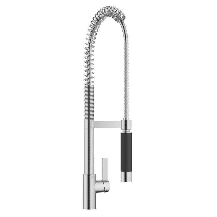 Kitchen Faucet TARA ULTRA Profi Mixer 1 Lever ADA Brushed Chrome Pull Down 2 Function Gooseneck 360 DEG Swivel 1 Hole Deck 1.5 Gallons per Minute - Image 1