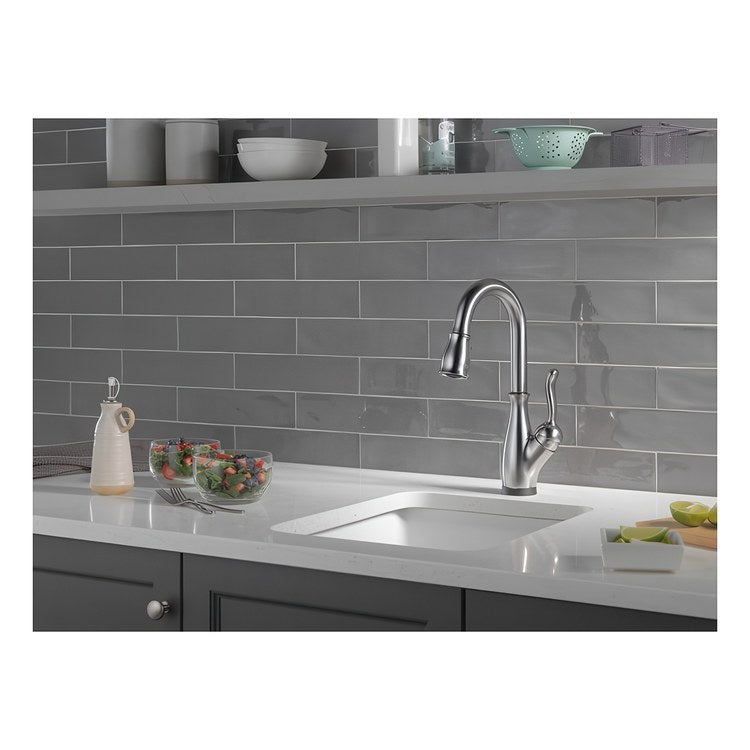 Bar Faucet Leland 1 Lever ADA Arctic Stainless Touch2O Touchless Diamond Seal Pull Down 2 Function Gooseneck 360 DEG Swivel 1.8 Gallons per Minute - Image 3