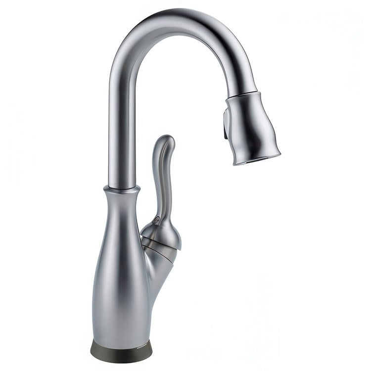 Bar Faucet Leland 1 Lever ADA Arctic Stainless Touch2O Touchless Diamond Seal Pull Down 2 Function Gooseneck 360 DEG Swivel 1.8 Gallons per Minute - Image 1