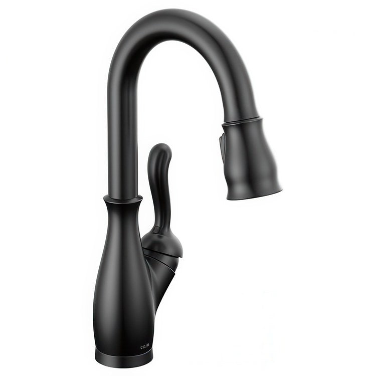 Bar Faucet Leland 1 Lever ADA Matte Black Touch2O Touchless Diamond Seal Pull Down 2 Function Gooseneck 360 DEG Swivel 1.8 Gallons per Minute - Image 1